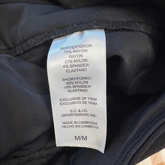 S.C. & CO Womens Black Active Skort Size M Stretch Pull On Tennis Golf Skort - Picture 5 of 5